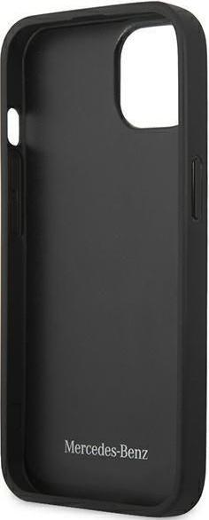 Image du produit Mercedes MEHCP13MMBLBK iPhone 13 6,1" czarny/black hardcase Cuir Meshed Metal Logo (Apple iPhone 13)