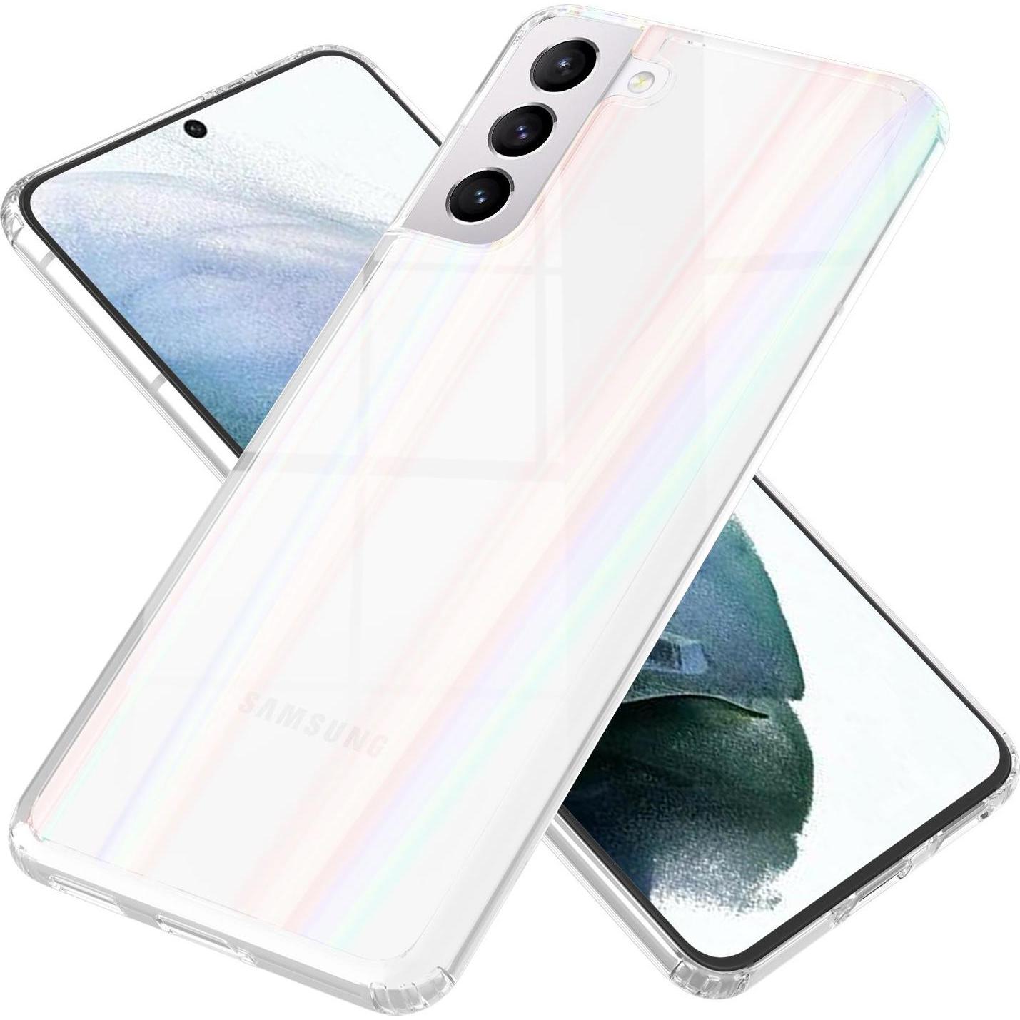 Nalia Klare Hartglas Handyhülle (Samsung Galaxy S21+), Smartphone Hülle, Transparent