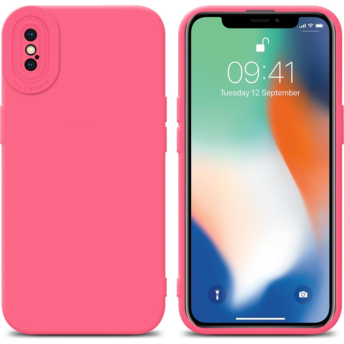 Cadorabo Hülle für Apple iPhone X / XS im TPU Fluid LM162 Style (Apple iPhone X), Smartphone Hülle, Rot