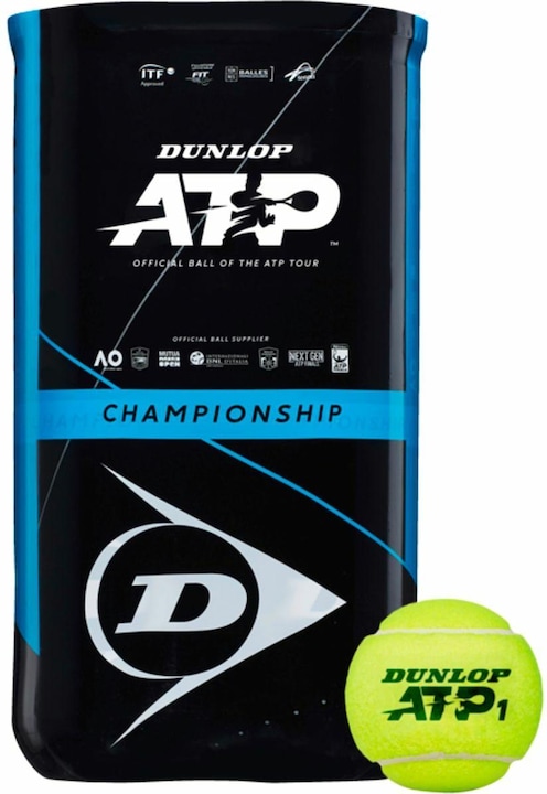 Dunlop satz von 2 röhren mit 4 tennisbällen atp championship