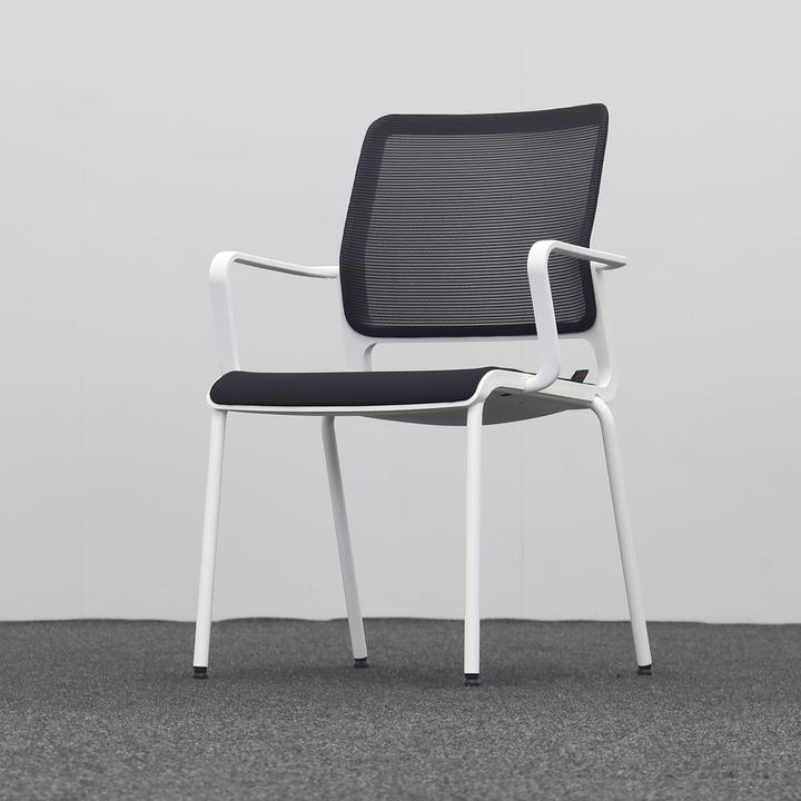 Produktbild Sitag 4-Fuss Stühle SitagXilium Mesh Schwarz mit Fixarmlehnen, Neu (46 cm)