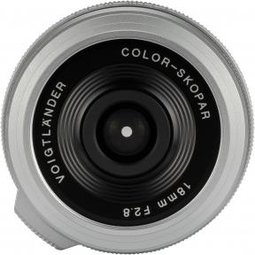 Produktbild Voigtländer Color-Skopar 18mm / 2.8 asph. silber (Fujifilm X, APS-C / DX)