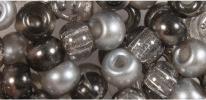 Produktbild Rayher Rocailles-Mix mit Grossloch 5.5mm steingrau