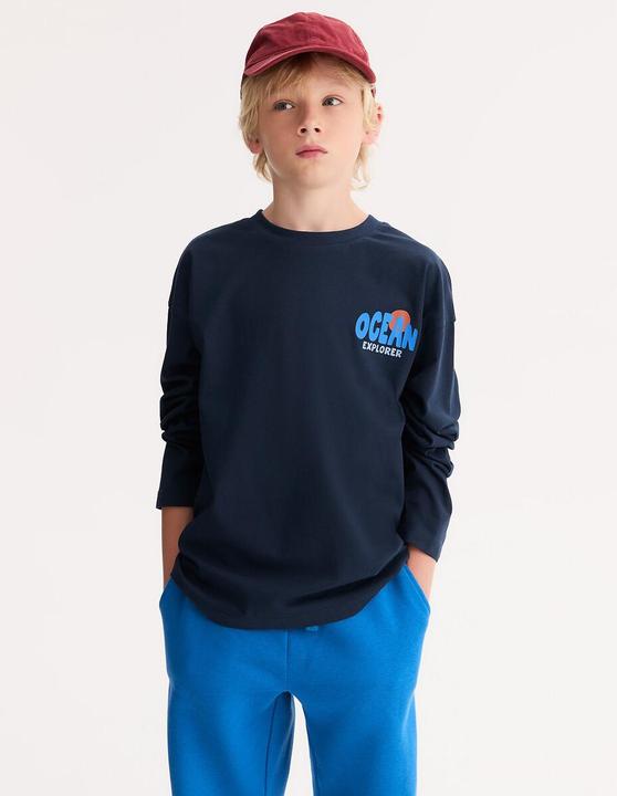 Actual product image La Redoute Collections Bedrucktes Oversize-Langarmshirt (110)