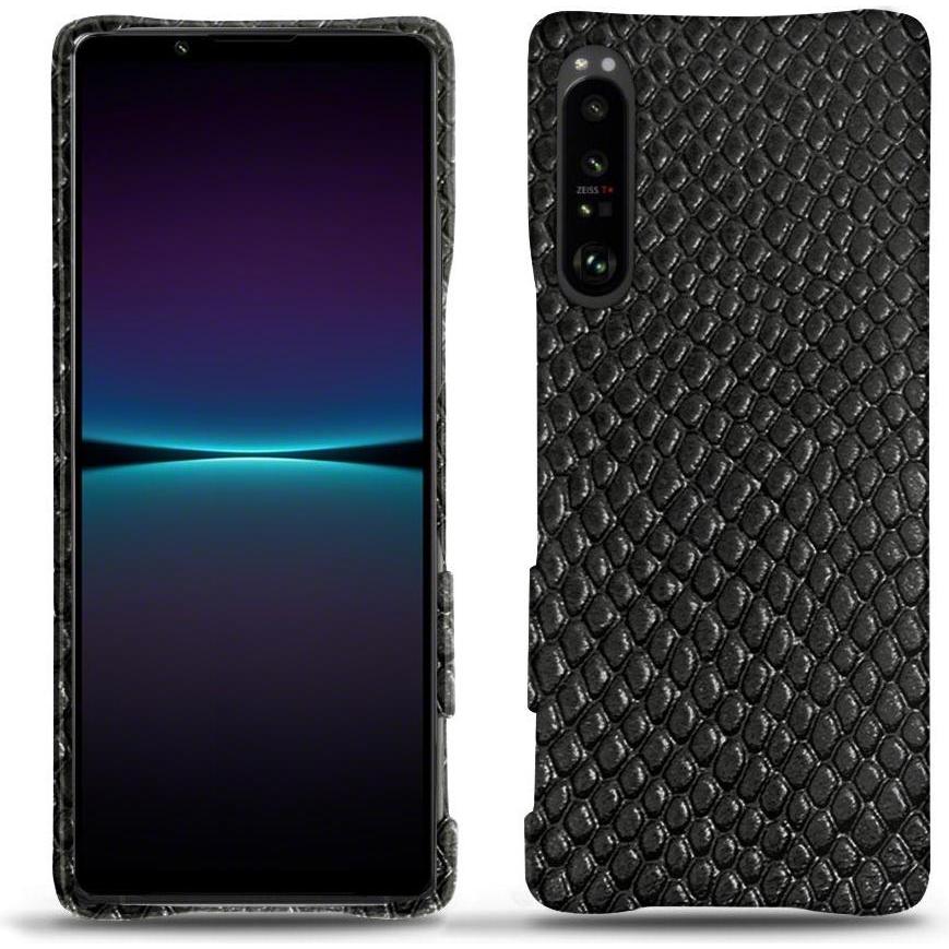 Noreve Lederschutzhülle (Sony Xperia 1 IV), Smartphone Hülle, Schwarz