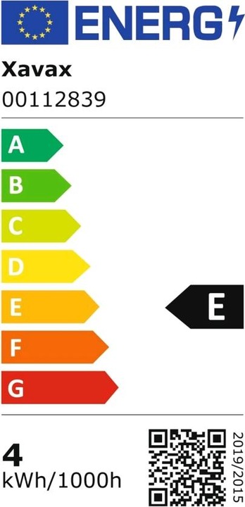 Etichetta energetica Xavax Lampada a goccia (E14, 4 W, 470 lm, 1 x, E)