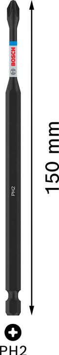 Actual product image Bosch Professional Zubehör PRO Phillips impact bit, PH2, 150 mm (PH2)