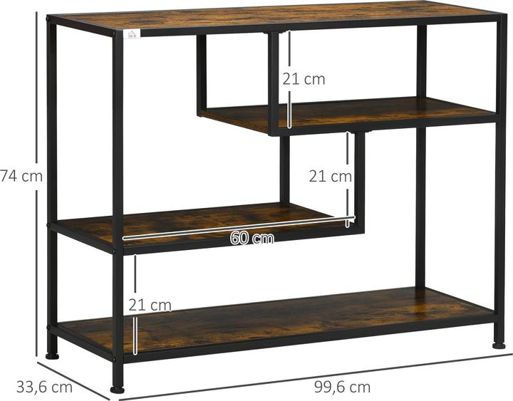 Image du produit Homcom Table console avec cadre en acier