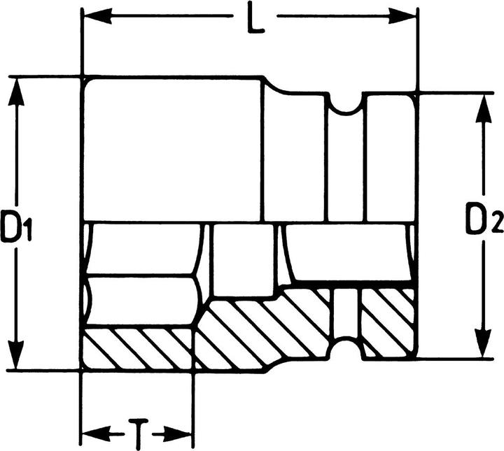Produktbild HEYCO Impact-Steckschlüssel-Einsätze 13 mm (13 mm)
