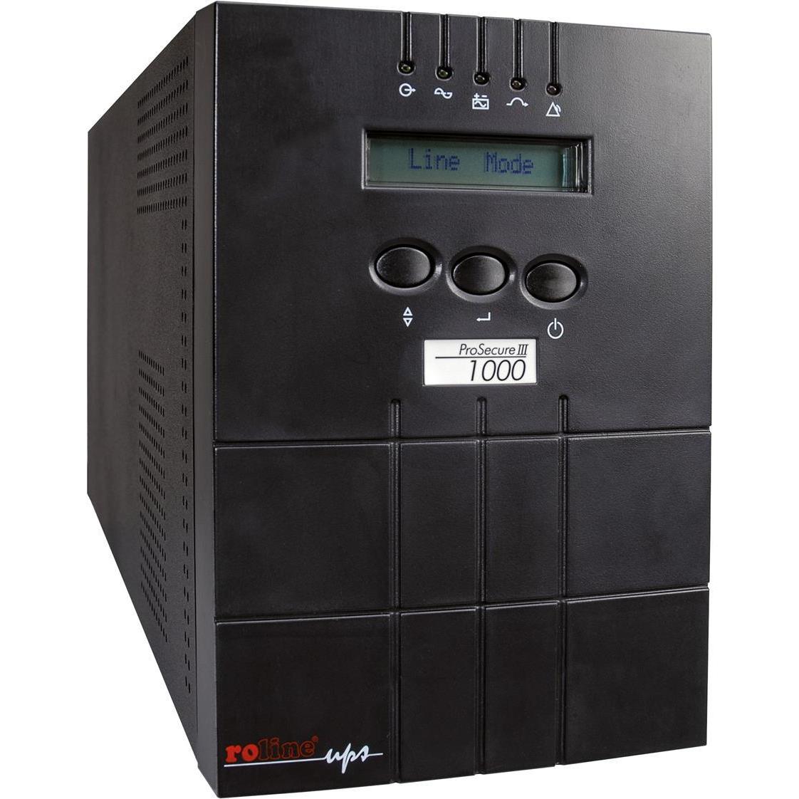 Thumbnail - Roline ProSecure III 1000 (1000 VA, 900 W, Online-Doppelwandler USV), USV