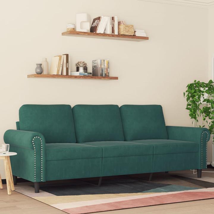 Produktbild vidaXL 3-Sitzer-Sofa 180 cm Samt (3-Sitzer)