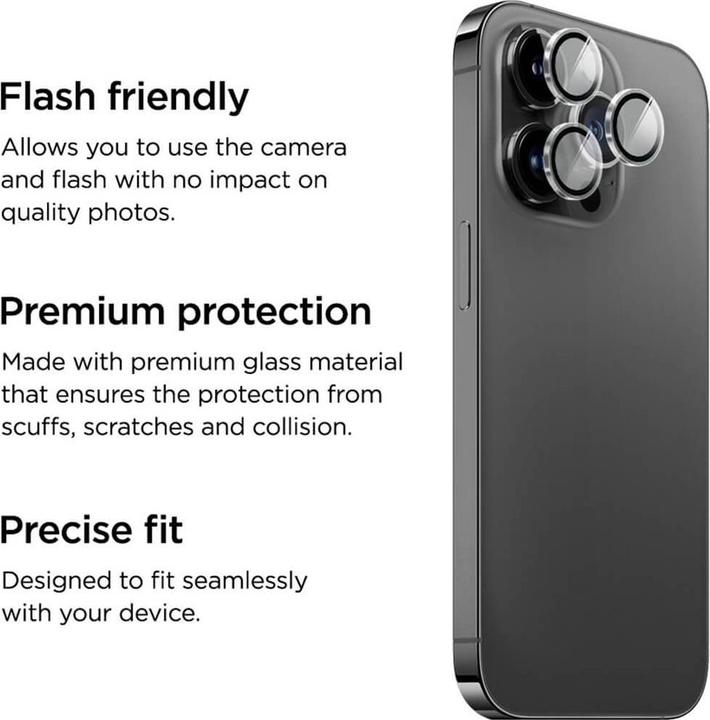 Produktbild Eiger Kameralinsen-Schutzring Mountain Glass Lens Ring clear (1 Stück, Apple iPhone 16 Pro Max, Apple iPhone 16 Pro)