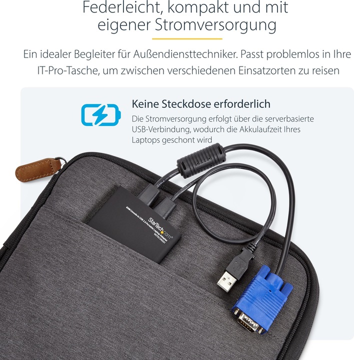 Produktbild StarTech Kvm To USB Laptop Crash Cart