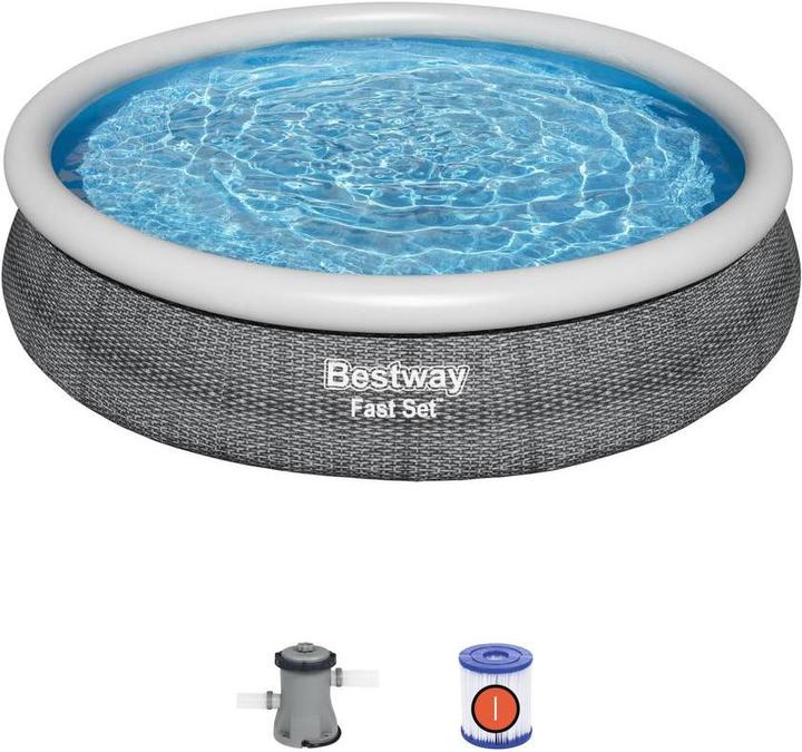 Produktbild Bestway Fast Set mit Filterpumpe (Ø 366 x 76 cm)