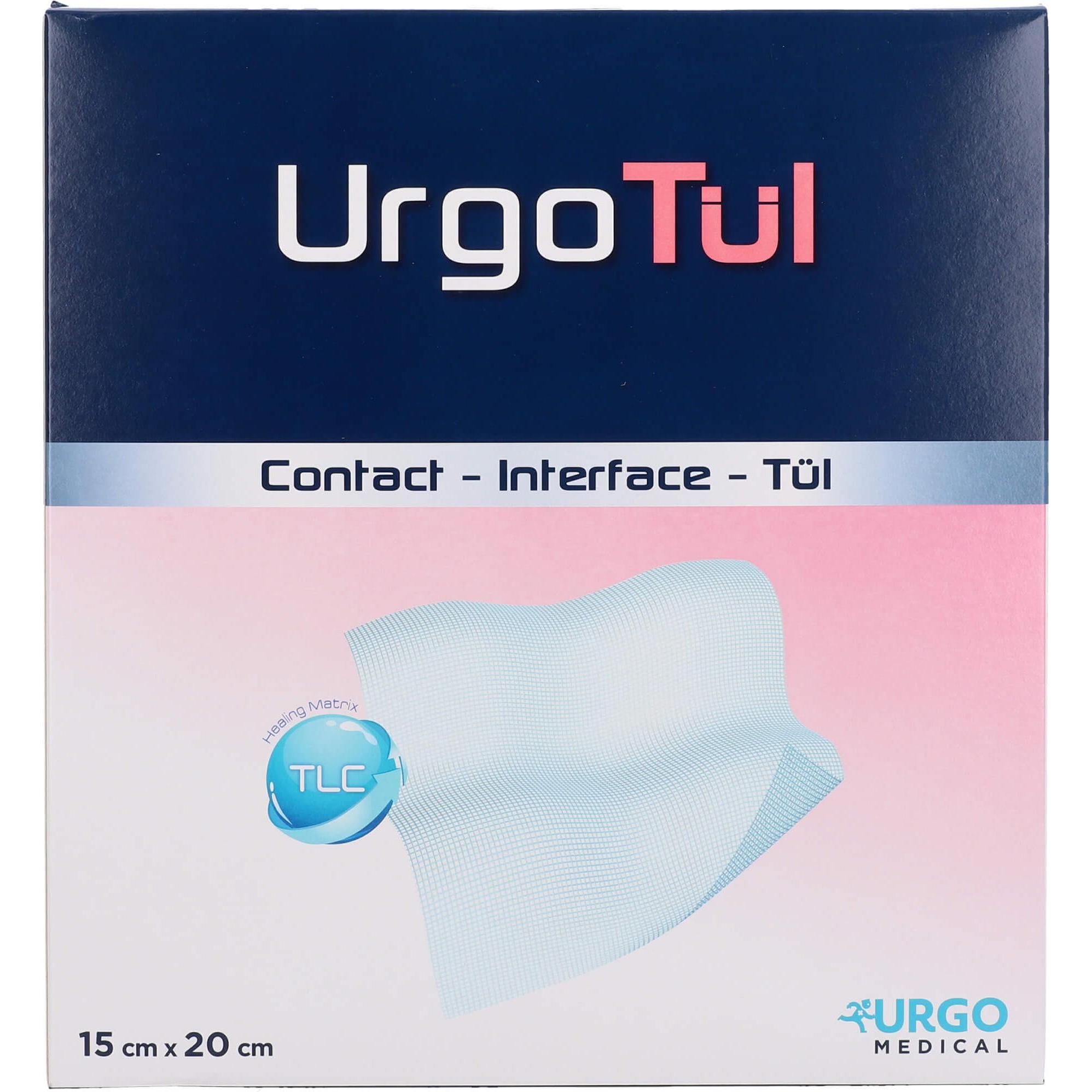 Urgo, Verbandsmaterial, UrgoTül Polyestergitter 15 x 20 cm bei akuten und chronischen Wunden, 5 St. Wundgaze
