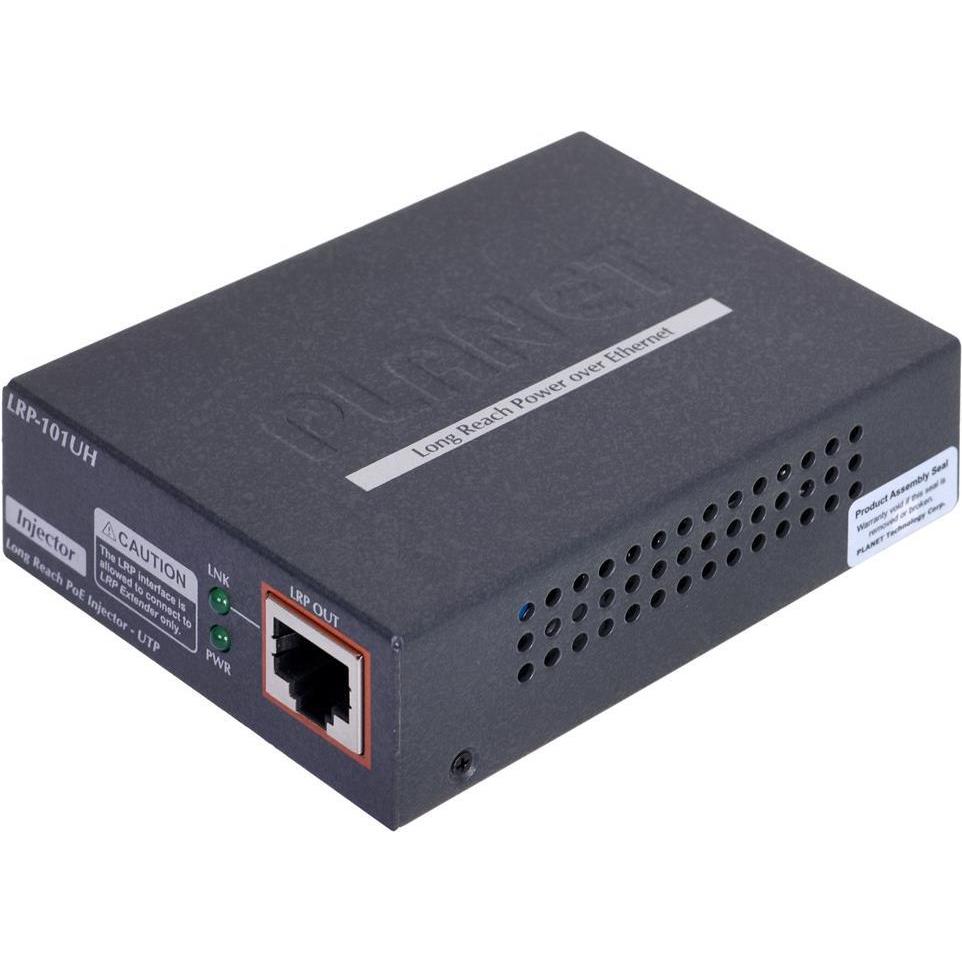 Thumbnail - Planet 1-Port 10/100TX PoE PD + 1-Port UTP Long Reach PoE (1 Ports), Netzwerk Switch, Schwarz