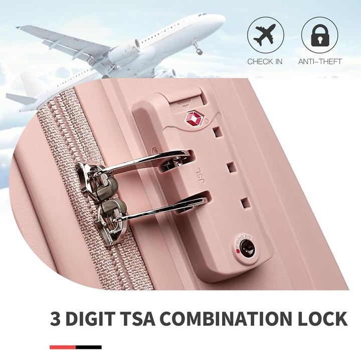 Immagine prodotto British Traveller Valigia trolley con rotelle spinner e blocco TSA