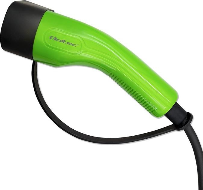 Produktbild Qoltec Mobilna ładowarka do samochodu elektrycznego EV z regulacją 2w1 Typ2 | SCHUKO | 3.5kW | 230V (Typ 2, 3.50 kW, 16 A)