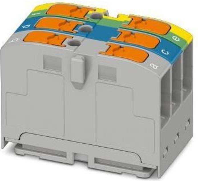 Produktbild Phoenix Reihenklemme 2,5qmm 1Etage 2kl gr/bl/gn-ge grau/blau/grün-gelb