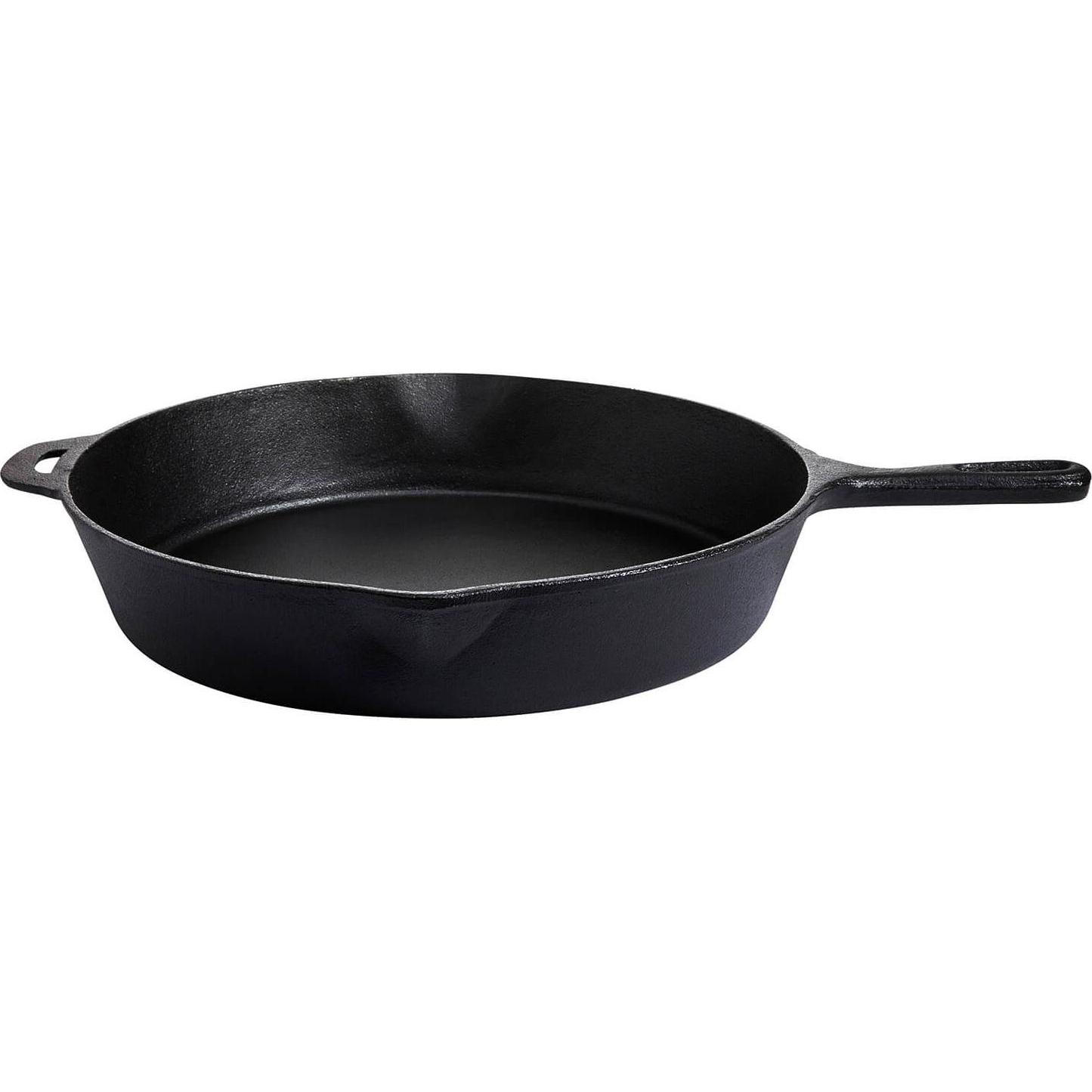 All'Grill Gusseisenpfanne mit kurzem Stiel und Griff Ø 30 cm, Pfanne + Kochtopf, Schwarz