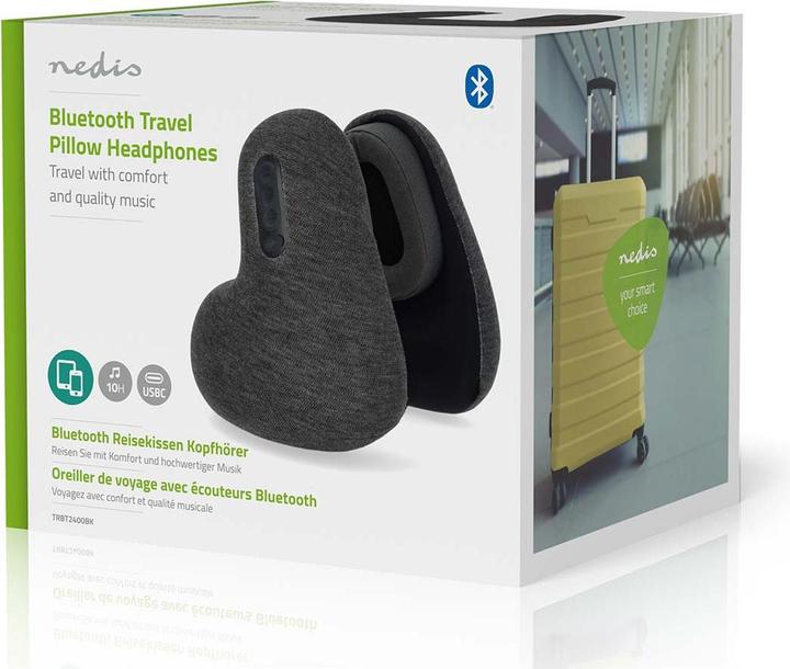 Produktbild Nedis Drahtlose Over-Ear-Kopfhörer - max. Batteriespielzeit: 11 Std - Eingebautes Mikro - Drücken Si (Kopf- & Nackenkissen)