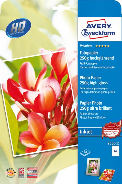 Produktbild Avery Premium Inkjet Fotopapier A4 (250 g/m², A4, 20 Stk.)