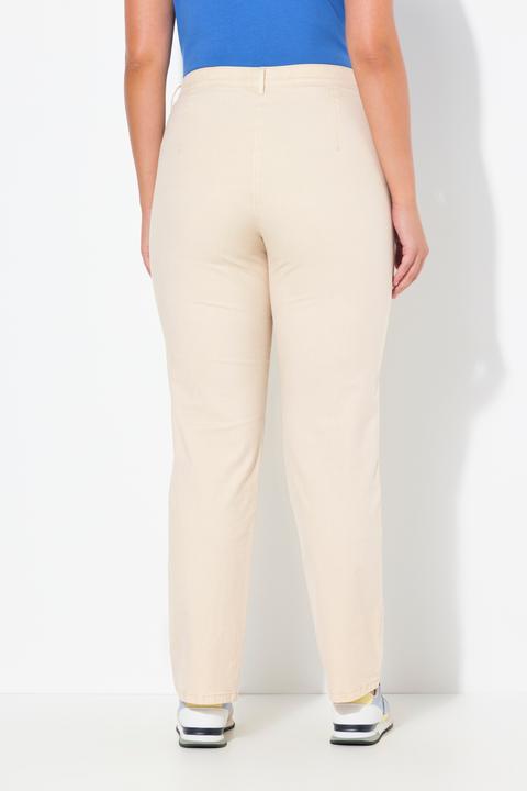 Image du produit Ulla Popken Pantalon stretch Mony, jambe légèrement carotte, poches zippées (52)