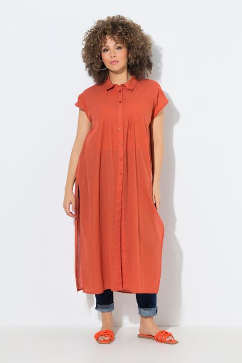 Actual product image Ulla Popken Cap Sleeve Button Down Shirt Dress (54)
