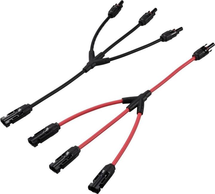 Tru Components Je 1x Verteiler Y Solarstecker Stecker auf 3x Buchse + Buchse auf 3x Stecker TC- (Fiche solaire)