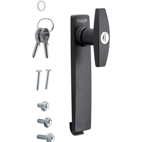 Hager, Verteilerschrank Zubehör, HAG FZ507 SchlieÃung,univers,KnebelverschluÃ,f.FT