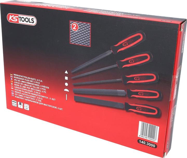 Actual product image KS Tools Workshop file set. 5 pcs. 140.3000 (Cut 2, 200 mm)