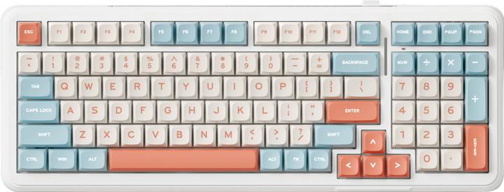 Mchose Horizon Orange Hyacinth Wireless Gasket Mount Mechanical Keyboard (US, Cable, Wireless)