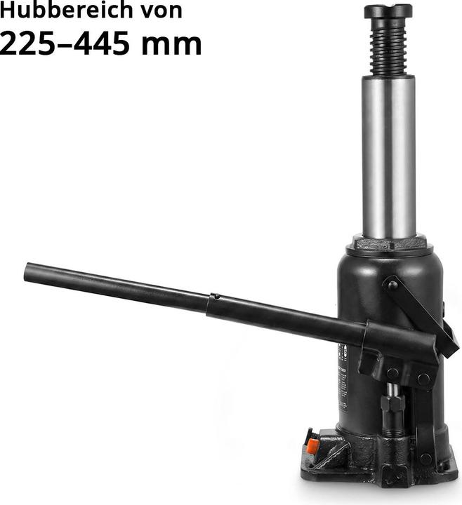 Produktbild Stahlwerk Hydraulikheber 16 Tonnen Hubkraft 225-445 mm Stempelwagenheber Autoheber Wagenheber