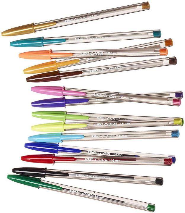 Actual product image Bic Cristal biros (Multicolor, 15 x)
