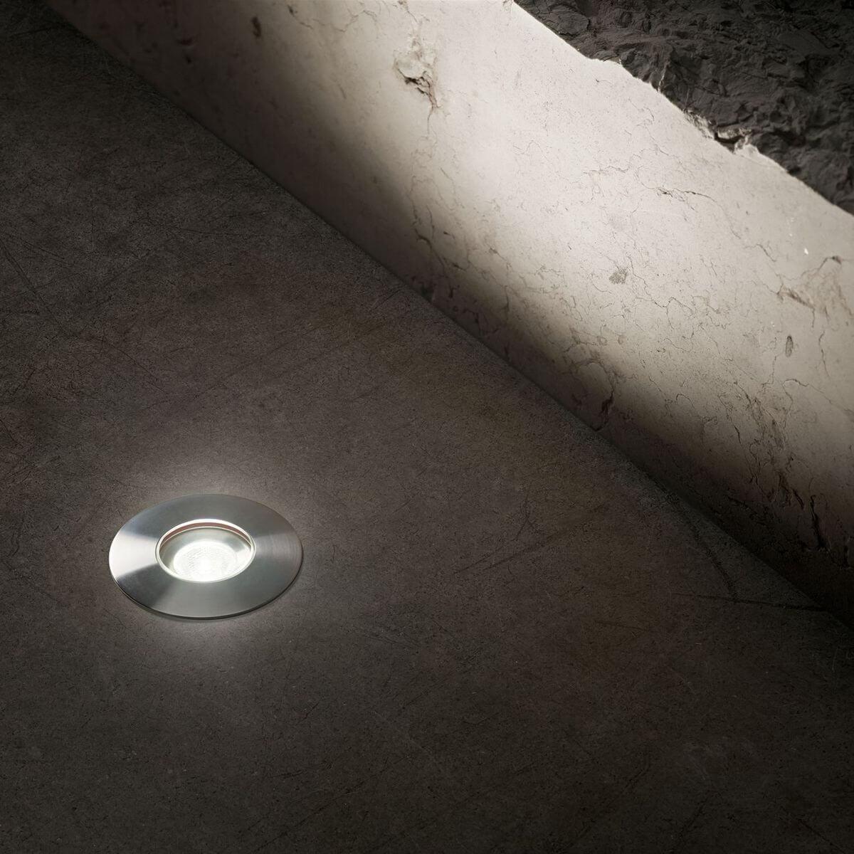 Thumbnail - Ideal lux, Gartenbeleuchtung, ROCKET MINI LED Einbauleuchte 2W ⌀55mm Stahlfarben IP68 neutralweiss 212647 (210 lm, IP68)