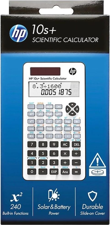 Productafbeelding HP 10s+ Wetenschappelijke rekenmachine wit (Batterijen, Zonnecellen)
