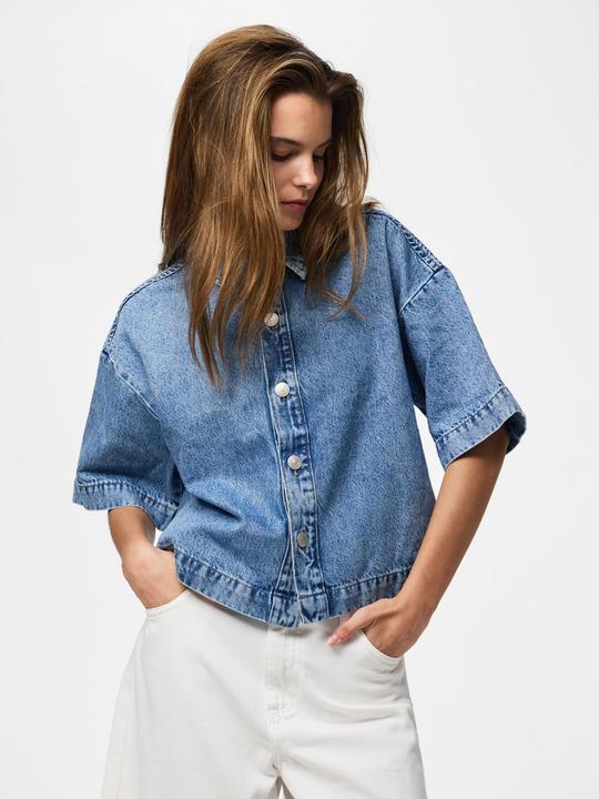 Immagine prodotto Pieces Pcsky Ss A-Shape Denim Top Noos Bc (S)