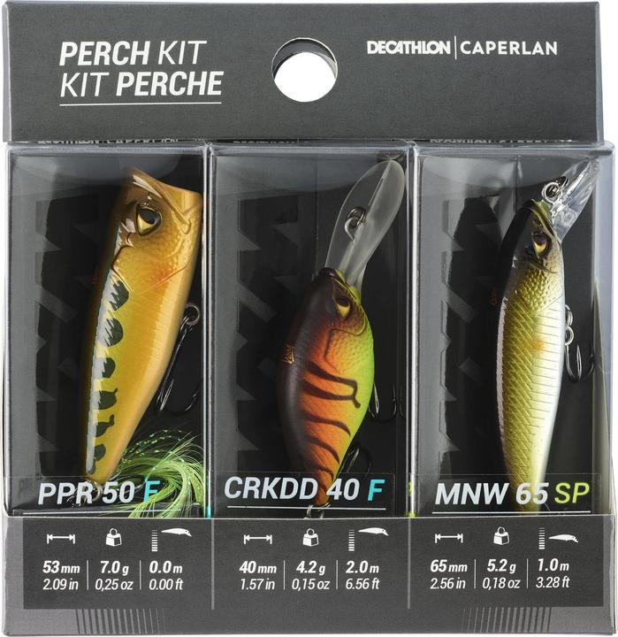 Image du produit Caperlan Kit Perch 3 Hardlures (6.50 cm)