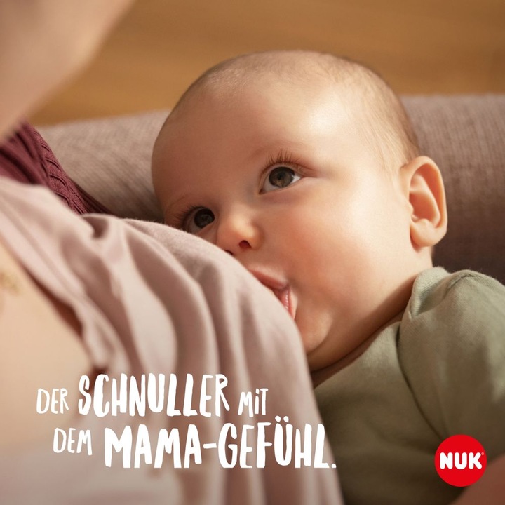 Actual product image NUK Dummy Pacifier 2-pack MommyFeel - Silicone 0-9 M - Jeans (2 x, from birth)