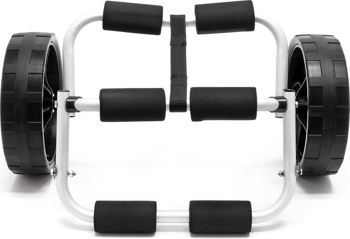 Actual product image Wiltec Alu Transportwagen faltbar 45kg Kajakwagen Kanuwagen PU Bootswagen Bootstrailer