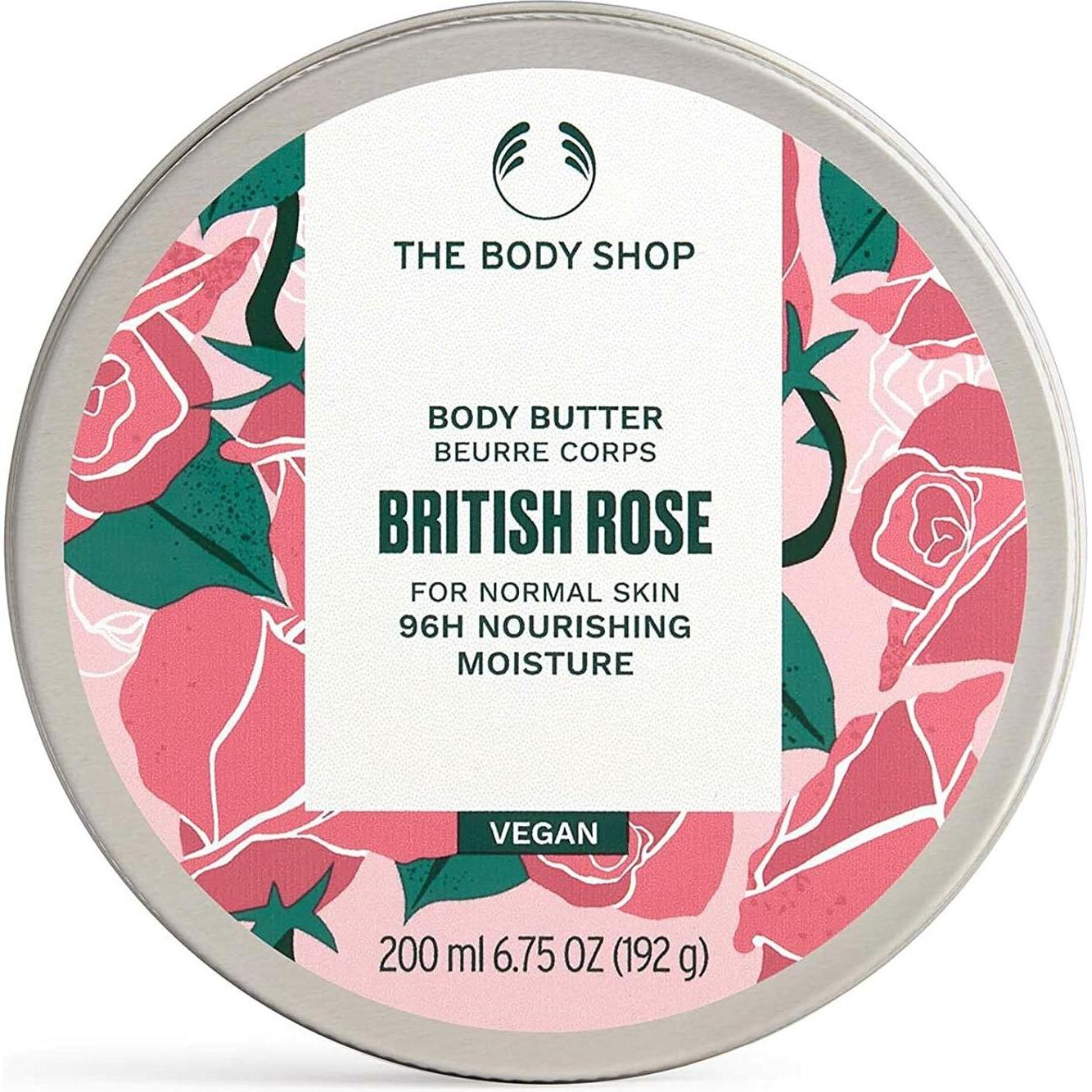 Body Shop, Bodylotion, Tìlové máslo pro normální pokožku British Rose (Body Butter) 200 ml (Body Butter, 200 ml)