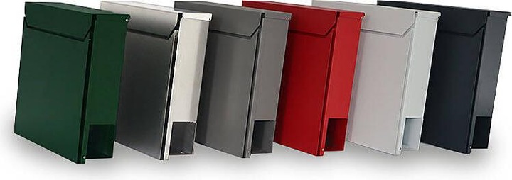 Actual product image SafePost 800 Letterbox grey-grey. RAL9007 matt