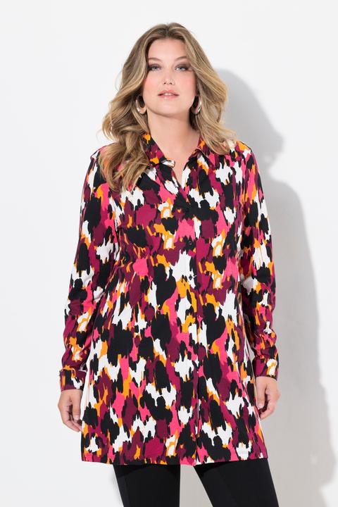 Produktbild Miamoda Jerseybluse, A-Linie, Muster, Langarm (46)