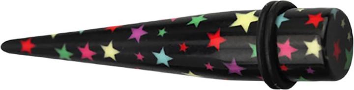 Immagine prodotto Star Piercing Espansore nero con stelle (Acrilico)