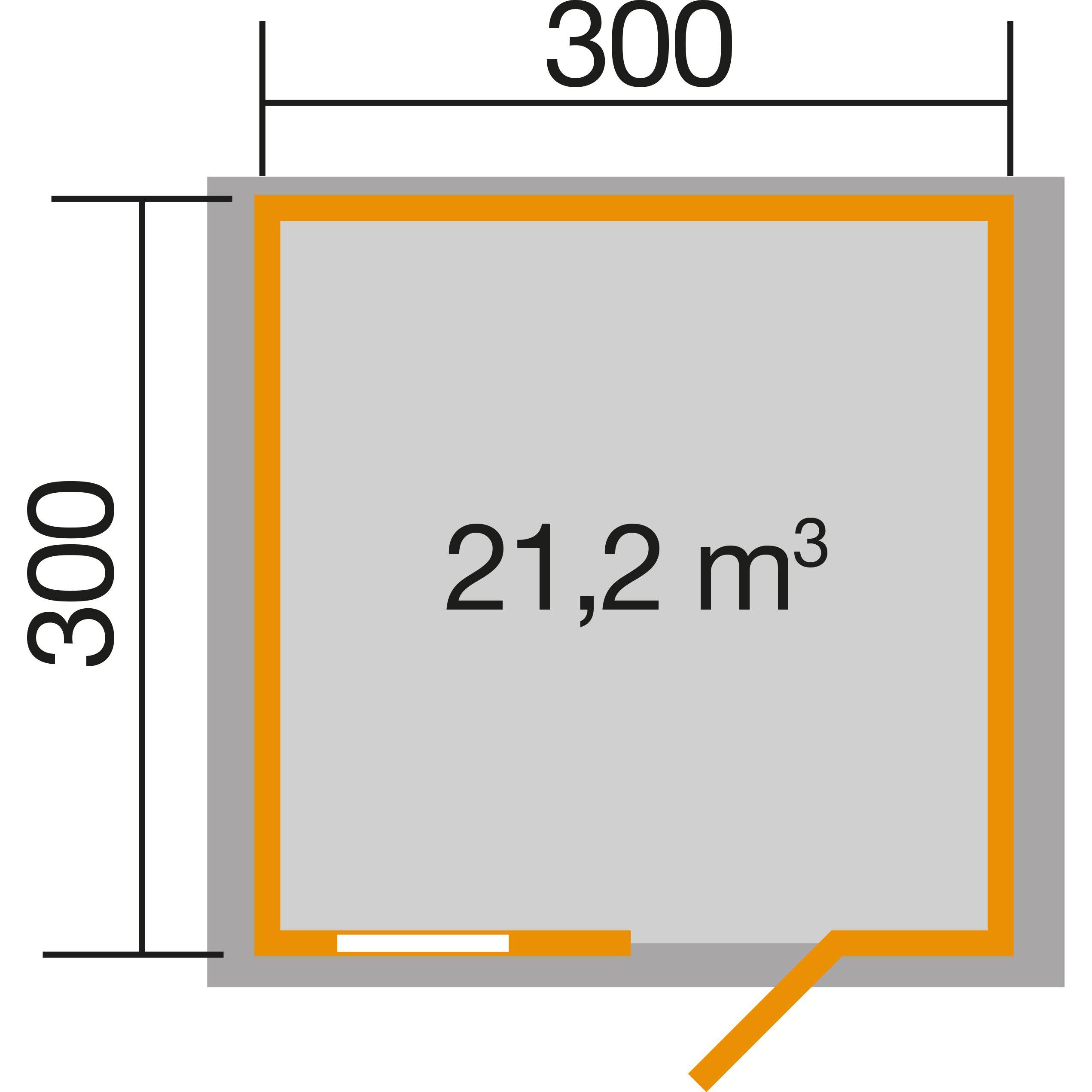 Thumbnail - Weka Holzbau, Gartenhaus + Gartenschrank, Premium28 FT