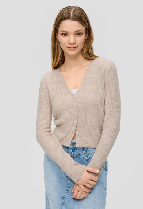 Produktbild s.Oliver Strickjacke Strickjacke mit V-Ausschnitt (S)