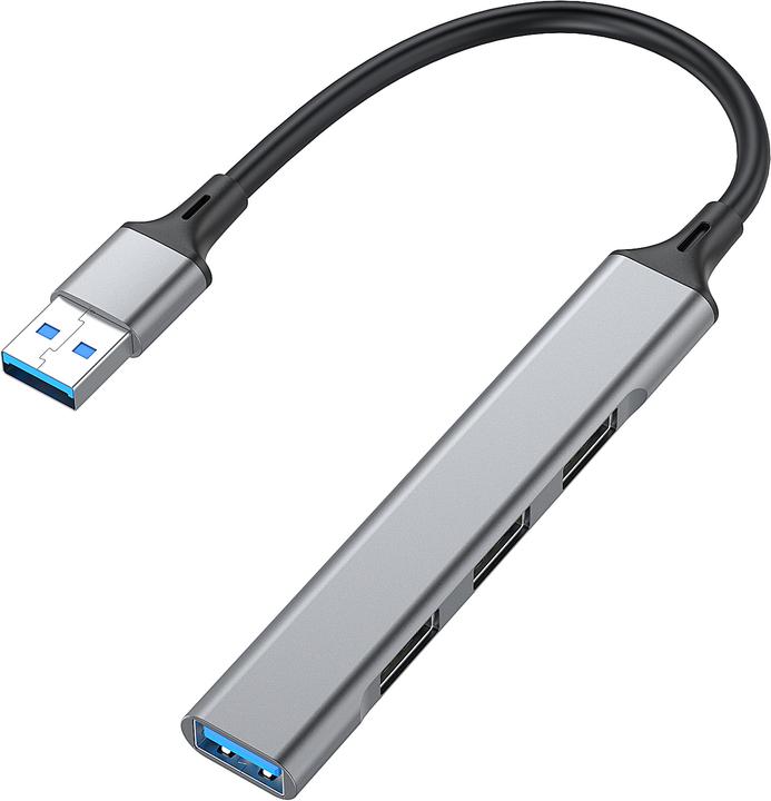 Produktbild equip USB-Hub 4-Port 3.0 ->1x3.0,3x2.0 o.Charger grau (USB-A, 4 Ports)