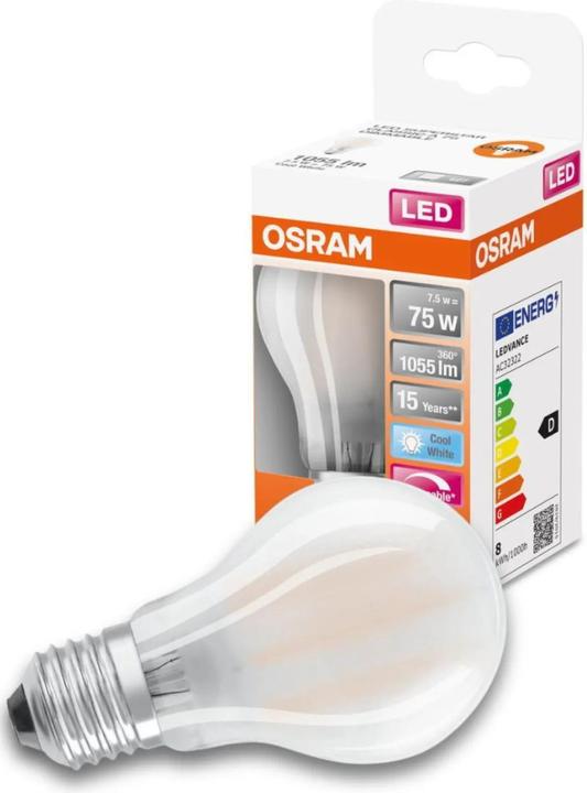 Image du produit Osram Superstar Classic A (E27, 75 W, 1055 lm, 1 x, D)