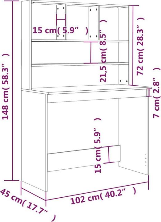 Image du produit vidaXL Fadime (102 x 45 x 148 cm)
