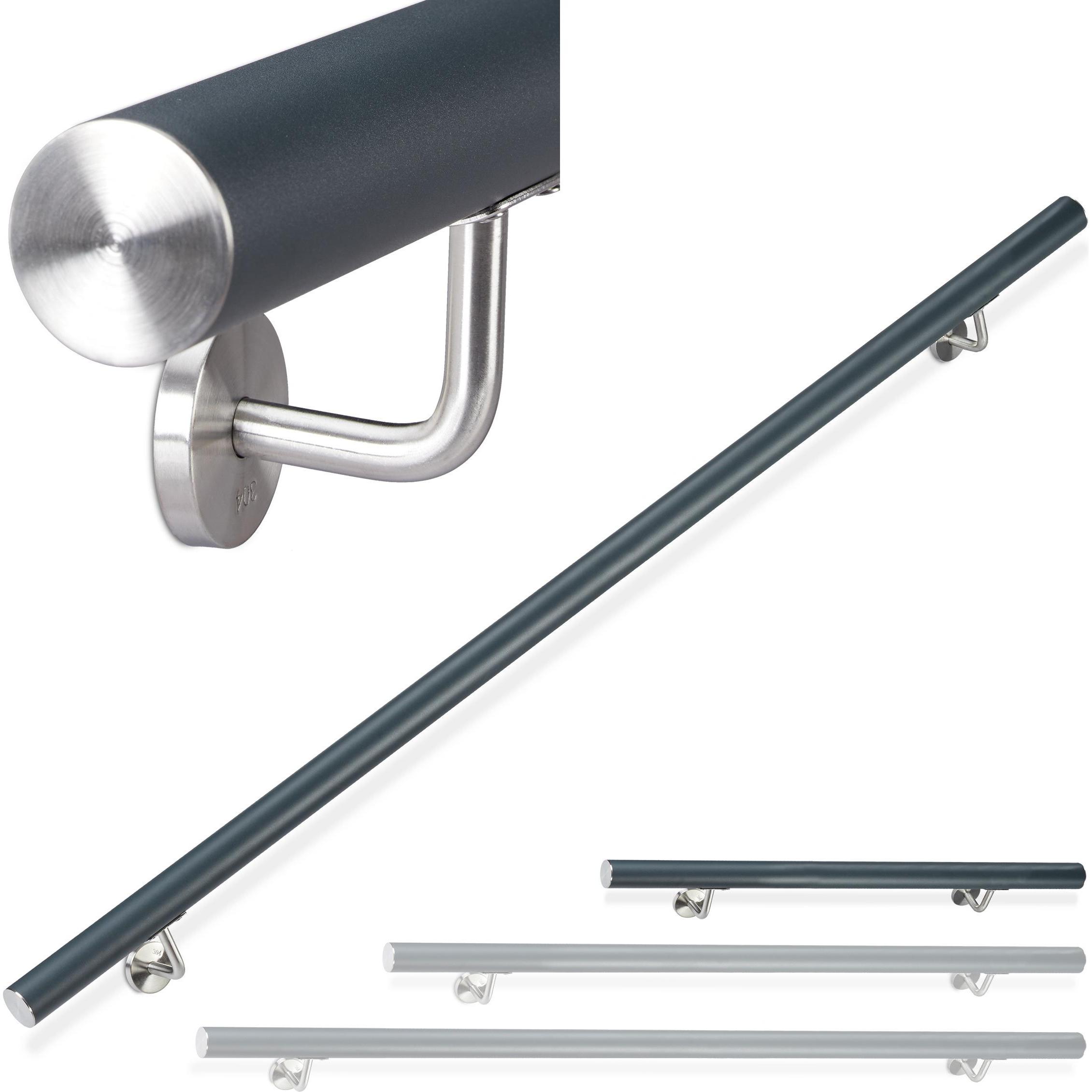 Relaxdays, Ringhiera Delle Scale + Corrimano, Corrimano (Alluminio)